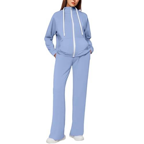 Chándal de mujer de gimnasia de invierno completo juego de 2 piezas sudadera con cremallera y pantalones anchos conjuntos de jogging algodón suave sportwear manga larga otoño Tracksuit entrenamiento