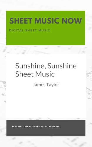 Photo de Sunshine, Sunshine Sheet Music (English Edition)