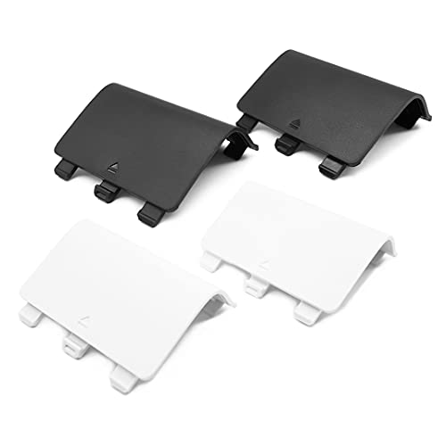 Kelifang Replacement Battery Cover Door Compatible With Xbox One, One S, One X Controller, Battery Back Shell Repair Part Compatible With Xbox Wireless Controller (Black, White) #TOP6
