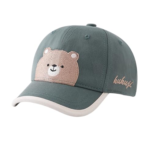 Toddler Cute Bear Baseball Caps Adjustable Cotton Caps Lightweight Sun Hat for Baby Boys Girls Age 1-3T