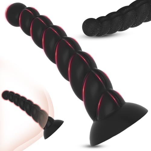 BDSMJOY Anal Dildo Analplug für Frauen Männer,Silikon Dildo Schwarz Analdilos Herren,mit Dildo Saugnapf,Butt Plug Anal Plug Dildos Analdusche Po Dusche Analkugeln Analkette Analdehner Anal Toys (S)
