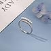 FUNYCHEN Pearl Rings for Women Dainty 925 Sterling Silver 14K Gold Plated Pearl Stackable CZ Adjustable Open Wrap Rings Fashion Statement Wedding Band Ring Jewelry Birthday Summer Ocean for Her (Silver)