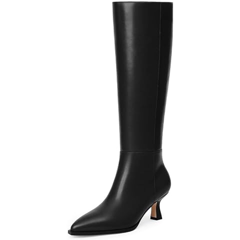 Modatope Black Knee High Boots Cover