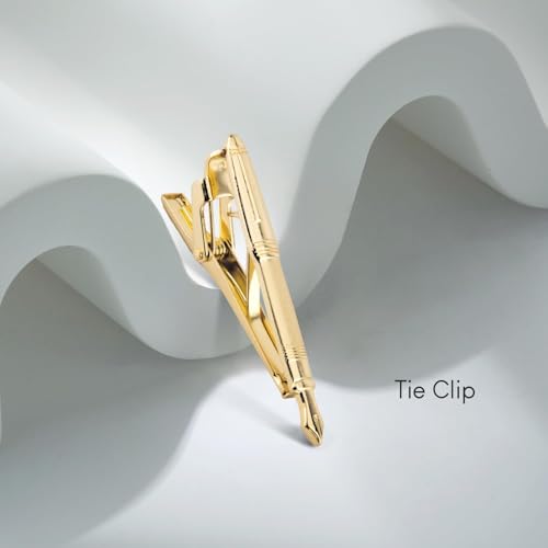 Image of Tie Pin, Tie Pin for Men Formal, Elegant Golden Tie Clip, Suitable for Business Attire, Wedding, Gift for Professional Men