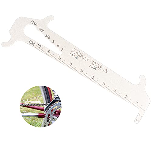 Medidor de Desgaste de Cadena de Bicicleta Herramienta Indicador de Cadena para Bici Universal Desgaste 0.75 y 1% Regla de Medición de Cadena para Bicicleta de Montaña Cover