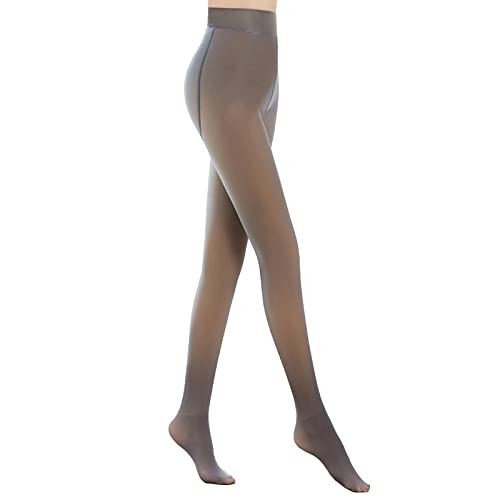 ZTVOWTO Collant Polaire Collant Polaire Femme Effet Transparent Collant Femme Collant Polaire Femme,Faux Collants Chauds Slim Ajustés Translucides à Porter en Automne et en Hiver (Noir(300g)) Cover