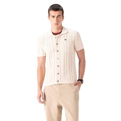 Members Only Men's JC Polo Cable Sweater