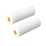 Homoyoyo 2 Stück Farbroller Ersatzrollen Mini Malerrolle für Glatte Oberflächen Lackierwalzen...