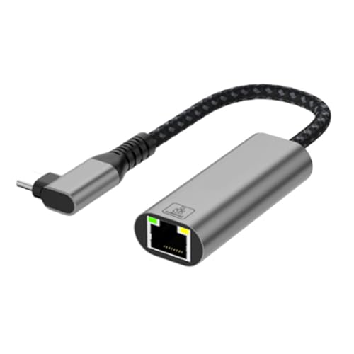Vdaxvme USB-C to Gigabit Ethernet Network Adapter Dongle 90 Degree Angled Fast Ethernet Adapter
