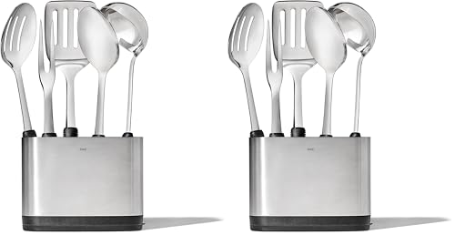 Image of OXO Stainless Steel Kitchen Tools | Prep & Serve | Modern Style | 6-Piece Set | Pack of 2