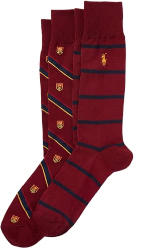 Polo Ralph Lauren Club Trouser Socks 2-Pack,Size 6-12 (WINE)