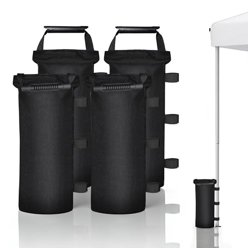 Canopy Weights Sand Bags for Weight Windproof Pop up Canopy Tent -(No Sand)-4 Pack-112LBS