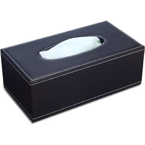 Tebery PU Leather Tissue Box for Home and Car Cover