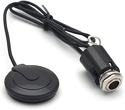 Pickup Kit Transducer for Black Guitar Pickup Piezo Jack Transducer for Acoustic Guitar