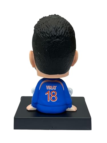 Image of AUGEN Super Hero Virat Kohli Action Figure Limited Edition Bobblehead with Mobile Holder for Car Dashboard, Office Desk & Study Table (Pack of 1)