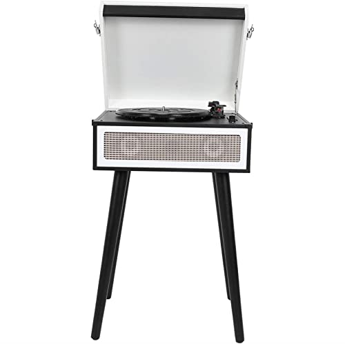 Bluetooth Record Player Retro Turntable avec des haut-parleurs intégrés et des jambes amovibles (noir et blanc) - Les Beatles, Paul McCartney, John Lennon, RIngo Starr, George Harrison Bluetooth Record Player Retro Turntable avec des haut-parleurs intégrés et des jambes amovibles (noir et blanc)