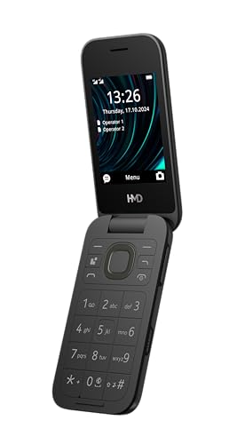HMD 2660 Flip Klapphandy (2 8 Hauptdisplay 1 77 Zweitdisplay 4G + 4G Bluetooth 128 MB 1450mAh Akku FM Radio MP3 Player 0 3 MP Kamera) Charcoal