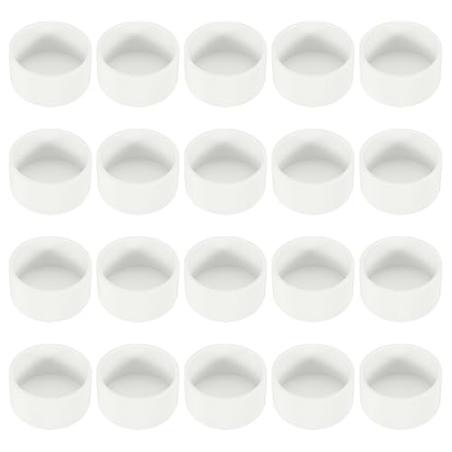 PATIKIL 2-1/2" PVC Pipe End Cap Fitting, 20 Pack Furniture Grade Pipe Plug Adapter Socket Fittings for Build PVC Furniture DIY Garden Shelf Support Structure Storage, White