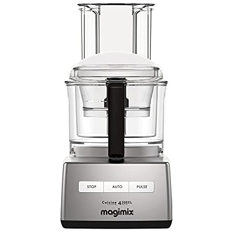 Magimix 4200XL Compact Food Processor & Blender | 3 ABS & BPA-Free Bowls | 3L Capacity | Quiet & Powerful Motor | Multifunctional 6 in 1 Solution | Satin, 18471 Cover