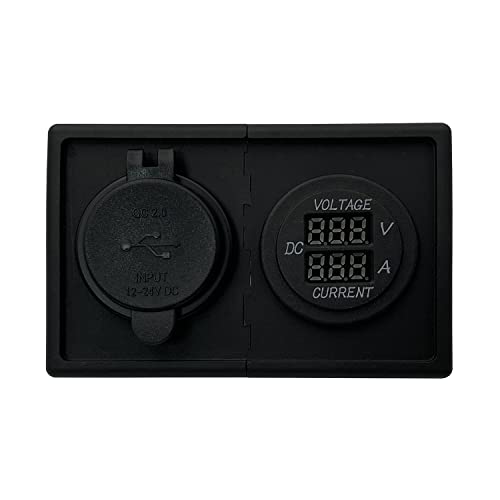 Image of 2 Hole Socket Panel USB Volt Meter Housing Holder for Car Boat Truck Charger Mounting