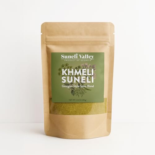 Suneli Valley Khmeli Suneli | Premium Georgian-Style Seasoning | Aromatic Mix of Herbs and Spices | Ideal for Grilled Meats, Seafood, Poultry | 2.8oz (80g)