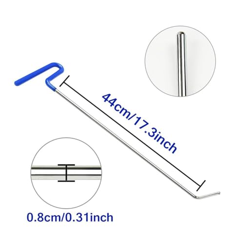 Image of LadyRosian 14PCS Paintless Dent Repair Kits Dent Repair Rods Stainless Steel Tools with Accessory for Car Auto Body Dents Hail Damage Removal Set