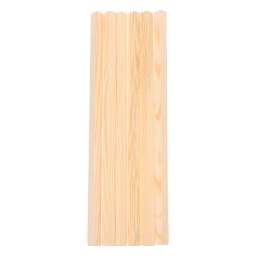 LOLIPPYY Tiras de Madera de Pino Triángulo Equilátero 6 Pcs 12 Mm X 30 Cm para Moldura de Mosquitera Ventana, Manualidades Diy, Decoración de Ventanas y Accesorios Fotográficos