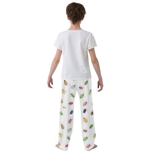 ZZXXB Cicada Ladybug Boys Long Pants Soft Trousers Elastic Waist Kids Lounge Bottoms with Pockets S-XL3