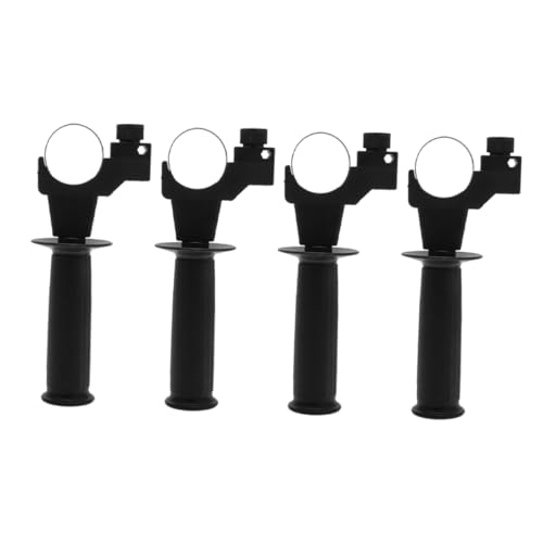 Veemoon 4pcs Electric Hammer Accessories Electric Hammer Handle Daily Use Side Grip Replaceable Handle Grip Tool Grip for Electric Hammer Replaceable Impact Drill Grip Plastic Black