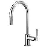 Brizo 63043LF-PC Litze Pull-Down Faucet with Arc Spout and Knurled Handle In Chrome