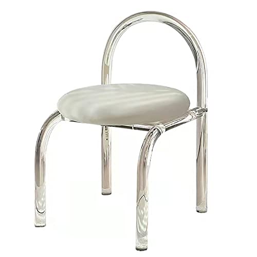 HKUKUUU Silla Tocador, para Tocador Taburete de Tocador Silla 75x 46 x 46 cm,White Cover