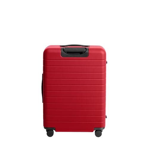 Image of Away Medium Checked Luggage, Lightweight Hard Shell Suitcase with Spinner Wheels, Durable Rolling Luggage, TSA Lock, 26 Inch, Cherry Red