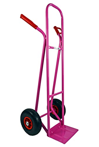 Trestles S02 pink Sackkarre Vollgummireifen 120kg Transportkarre | Stahl | große Schaufel | Sicherheitsgriffe | Made in EU, S02Light, Ladefläche: 280 x 310 mm Cover