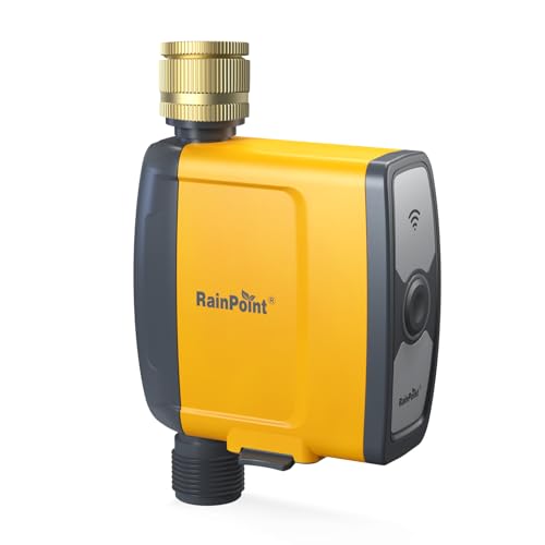 RAINPOINT Centralina Irrigazione WiFi, Ingresso in Ottone, senza Hub WiFi, Deve Essere Utilizzato con Hub WiFi TWG004WRF, Solo WiFi a 2,4 GHz