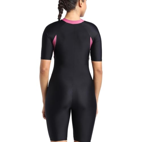 Image of Speedo Women's Endurance10 Essential Panel Kneesuit Swimming Costume Swimwear