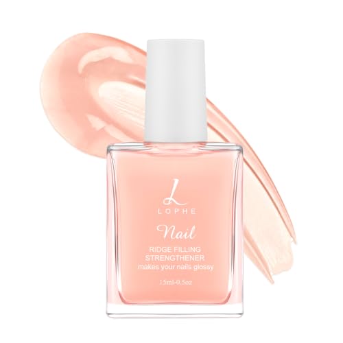 LOPHE Fortalecedor de Uñas, 15 ML Agente Reparador de Uñas, Solución de Cuidado de Uñas, Base de Aceite, Tratamiento y Refuerza Clavo Dañadas, Endurecedor para Clavar Frágiles, Fácil de Aplicar(Rosa)