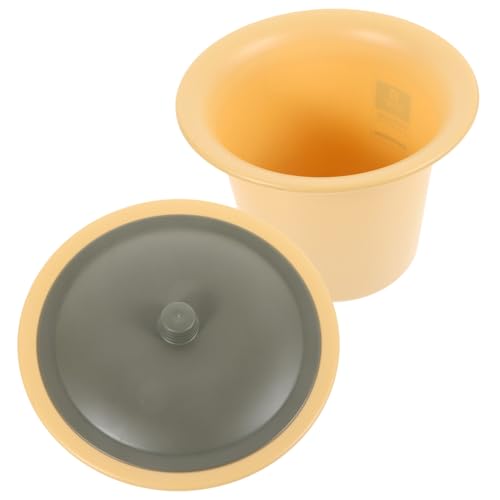 DECORNIJIA 便座付きポータブル尿器 安定滑り止め設計 耐久プラスチック製 防臭カバー付き 寝室 介護 災害用に