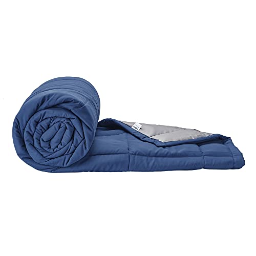 Wakefit Comforter Single Bed | 220 GSM | Quilt AC Blanket for Single Size Bed | Reversible Super Soft Microfiber Blanket | 90x60 Inches - Grey & Dark Teal