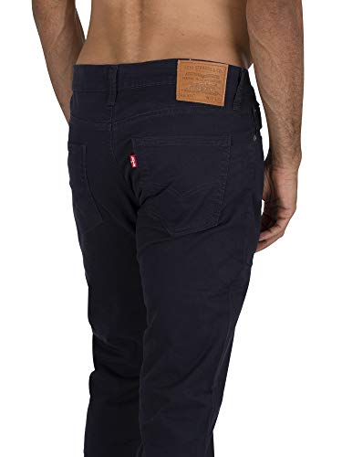 Image of Levi's Men's 511 Slim Fit Slim Jeans, Blue (Baltic Navy Sueded Sateen Wt B 4432, 34W / 30L