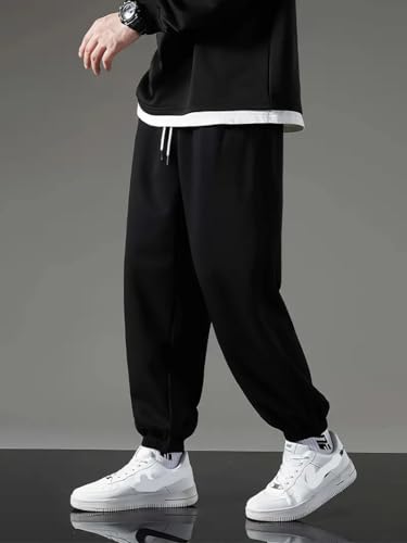 Image of dockstreet Mens Baggy fit Jogger /Sweatpants /Gym Gear, Trouser, Loose Home Relaxed Pants