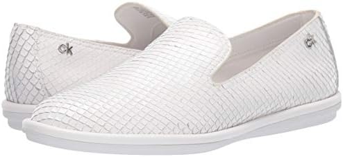 Calvin Klein Women's ISSA Loafer Flat, White Snake, 11 M M US | Image 7