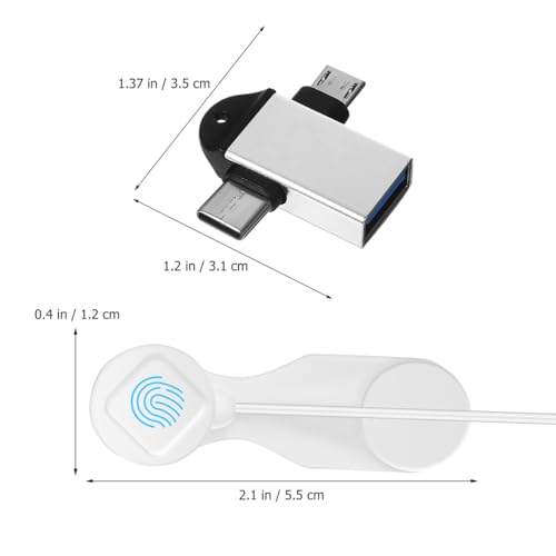 Image of UKCOCO Micro USB Adapter and Screen Kit USB Connector for Phone Tablet and Computer Portable Auto for Gaming Social Media Likes and Live Streaming White