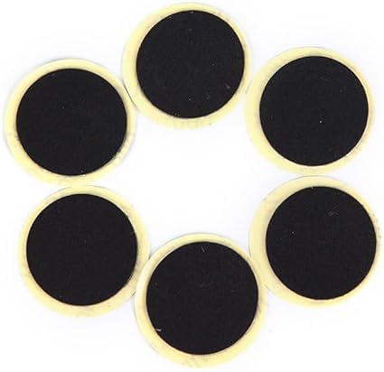 ZGLUZP 24 Pcs Black Bike Tire Patch Kit,Glueless Bike Repair Patch, Round Bicycle Tube Patches, Bike Inner Tube Repair Kit, Bike Patch Kit for Road and Mountain Bikes Tire Repair Kits