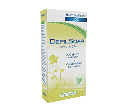 Enthaarungsmittel strisce depilatorie viso pelli normali 20 strisce + fluido restitutivo post-depilazione