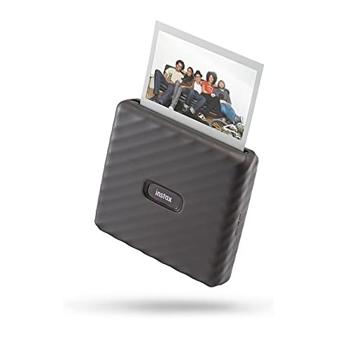 instax LINK Wide portable smartphone instant photo printer, WIDE film format, Ash White Cover