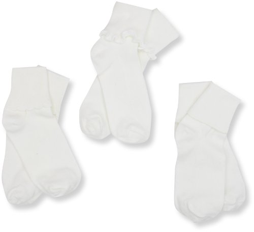 Jefferies Socks Girls 2-6X Tiny Trim Socks 3 Pair Pack