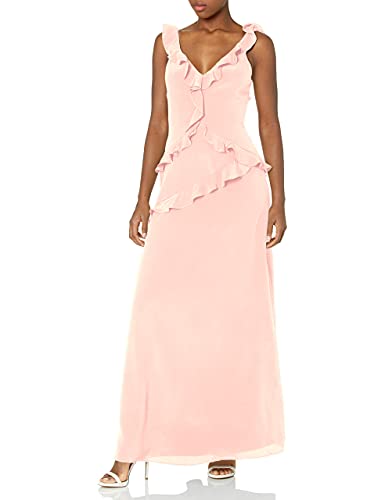 Amazon.com: Amanda Uprichard Women's Christiana Ruffle Gown Dress, Dusty  Rose, Medium : Clothing, Shoes & Jewelry