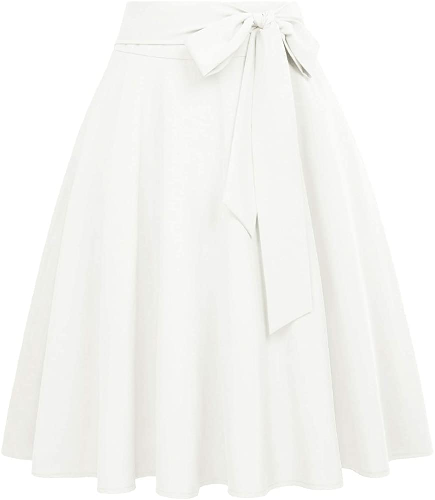 Faux Crepe Knee Length Skirt 573