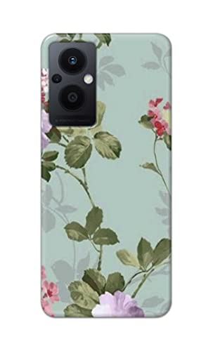 Image of Printed Hard Back Cover Case for Oppo F21 Pro 5G | Oppo F21s Pro 5G | Oppo Reno 7Z 5G Back Cover (Floral Painting) -702
