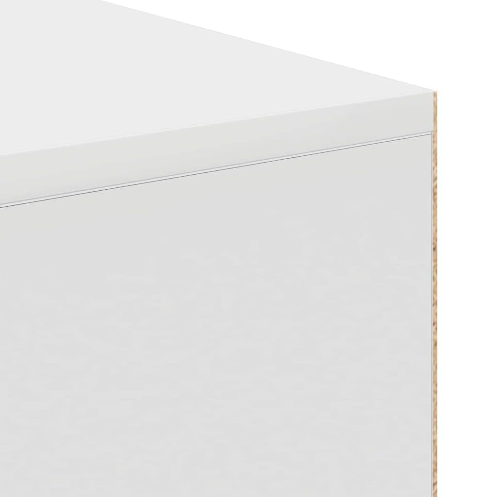 Scrivania bianco legno ingegnerizzato 102 x 50 x 75 cm con ripiano e cassetto, mobile lavoro studio per computer pc gaming, postazione ufficio casa smartworking salvaspazio